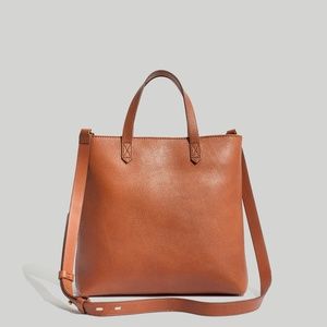 New MADEWELL The Zip-Top Transport Crossbody in English Saddle Leather